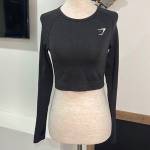 Gymshark Long Sleeve Crop in Black